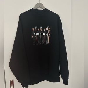balenciaga band portrait crewneck sweater